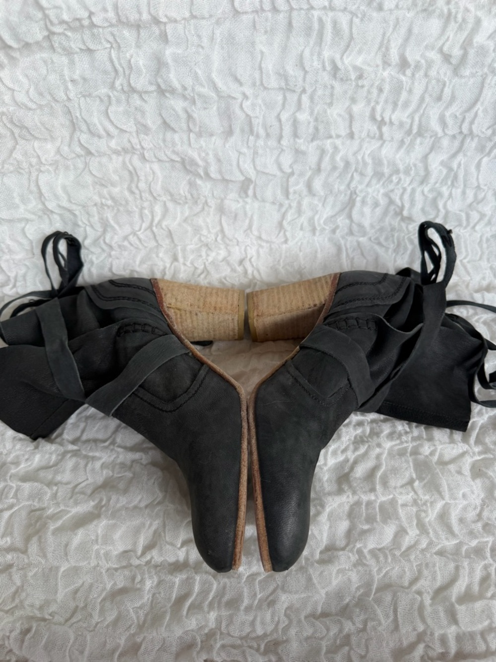 Free People Seven Wonders Leather Ankle Booties EU38/US7.5/8 - Picture 5 of 12